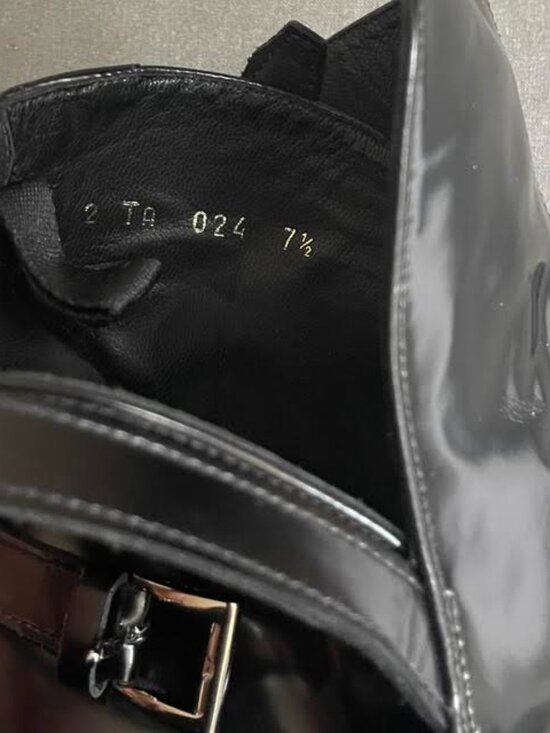PRADA Man ankle boots high heel 7.5 US 8.5 patent leather black main image 5